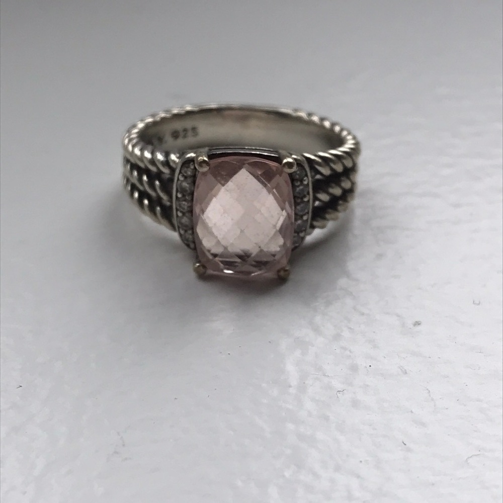 David Yurman Morganite and Diamond Ring